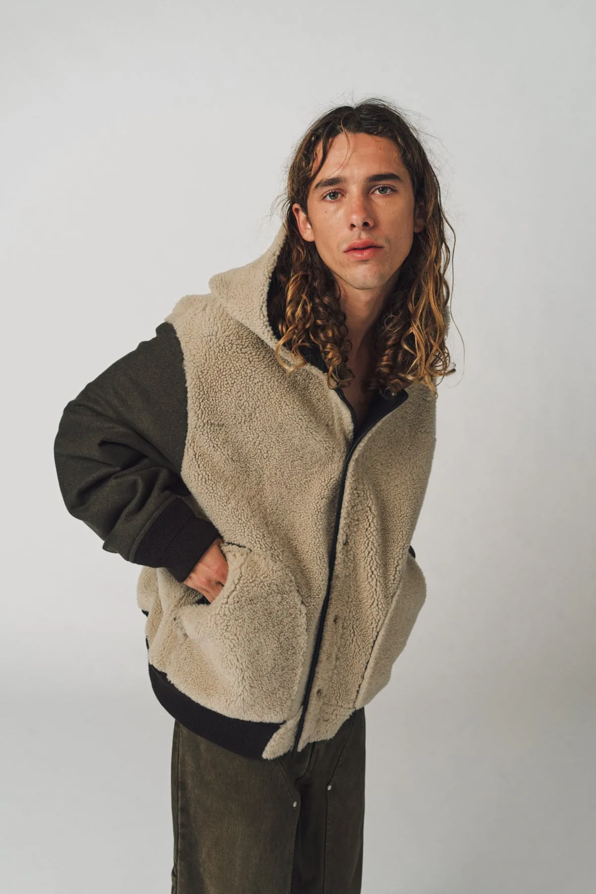 GIVENCHY | REVERSIBLE SHEARLING VARSITY JACKET