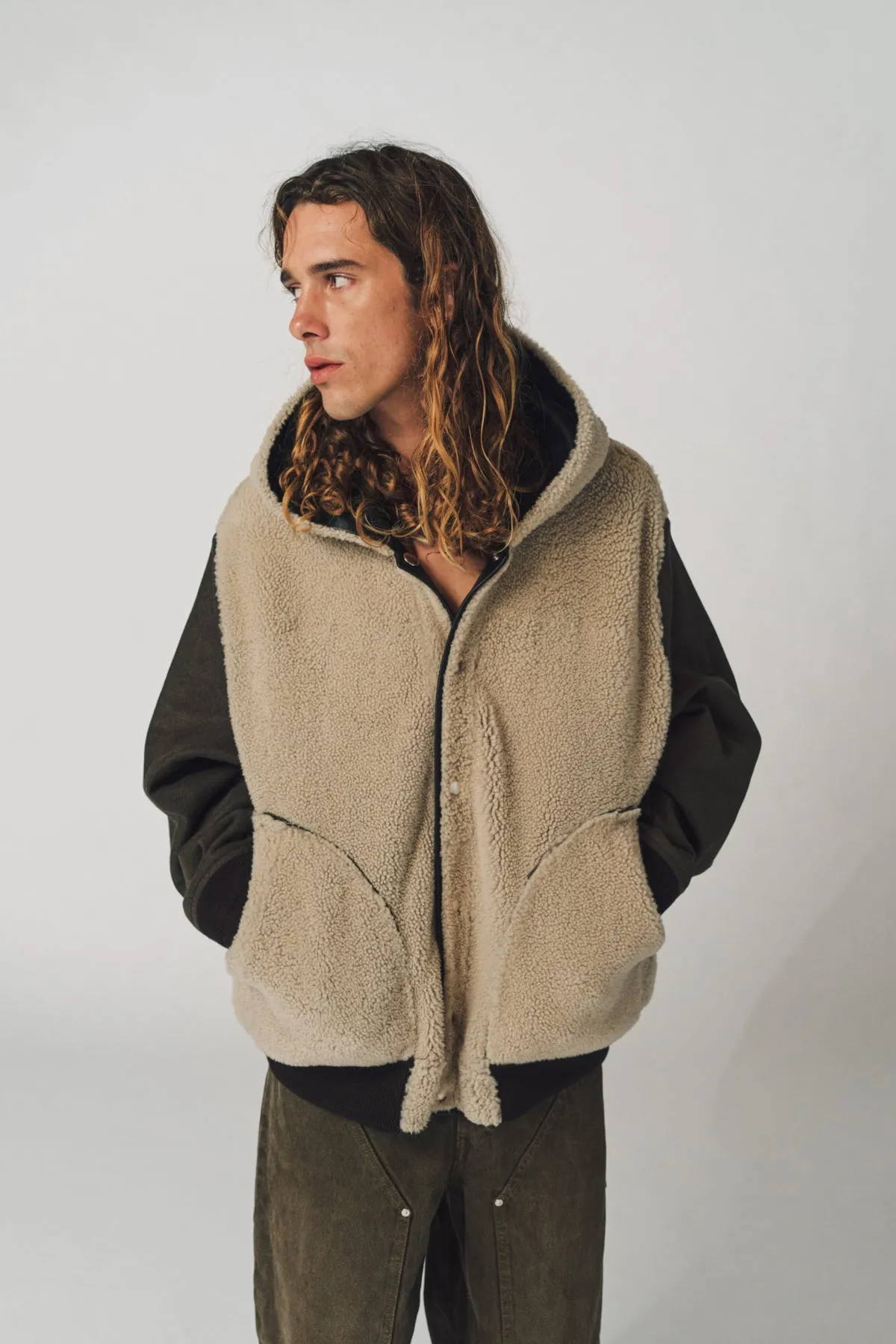GIVENCHY | REVERSIBLE SHEARLING VARSITY JACKET