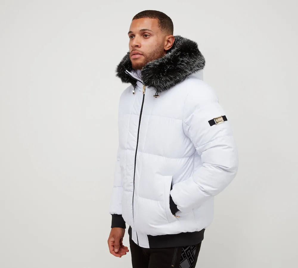 Glorious Gangsta Natori Short Puffer Jacket White