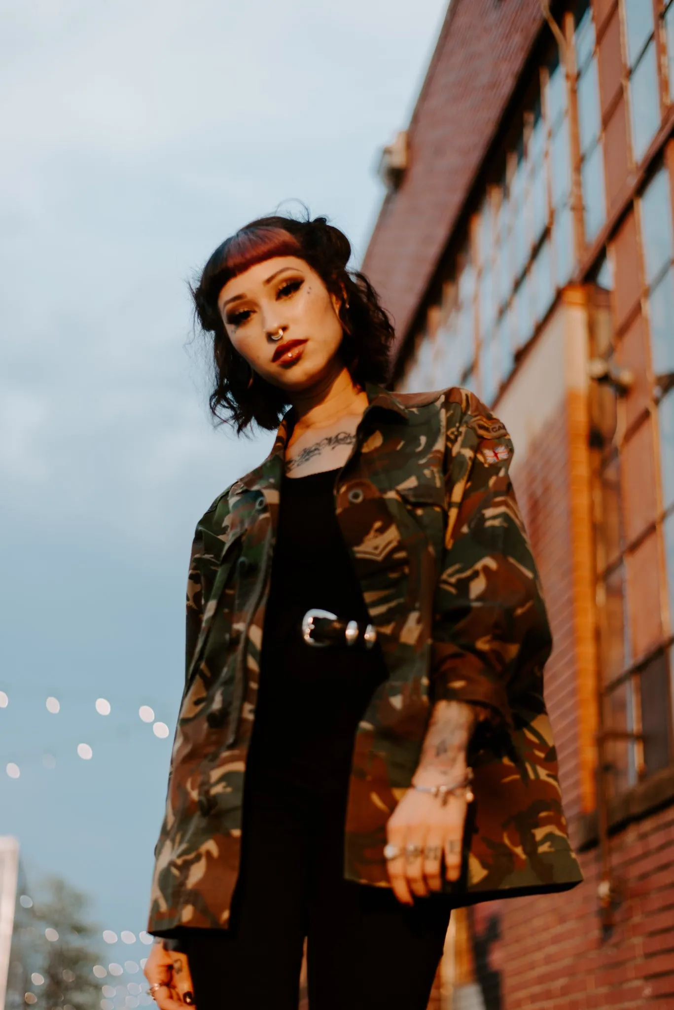 God Save The Queen Green Camo Jacket