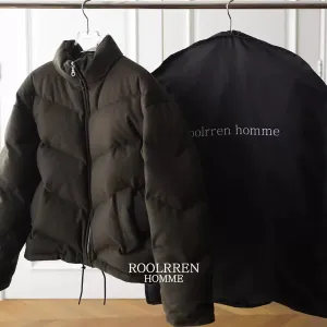 Goose Down Stand Collar Puffer Jacket