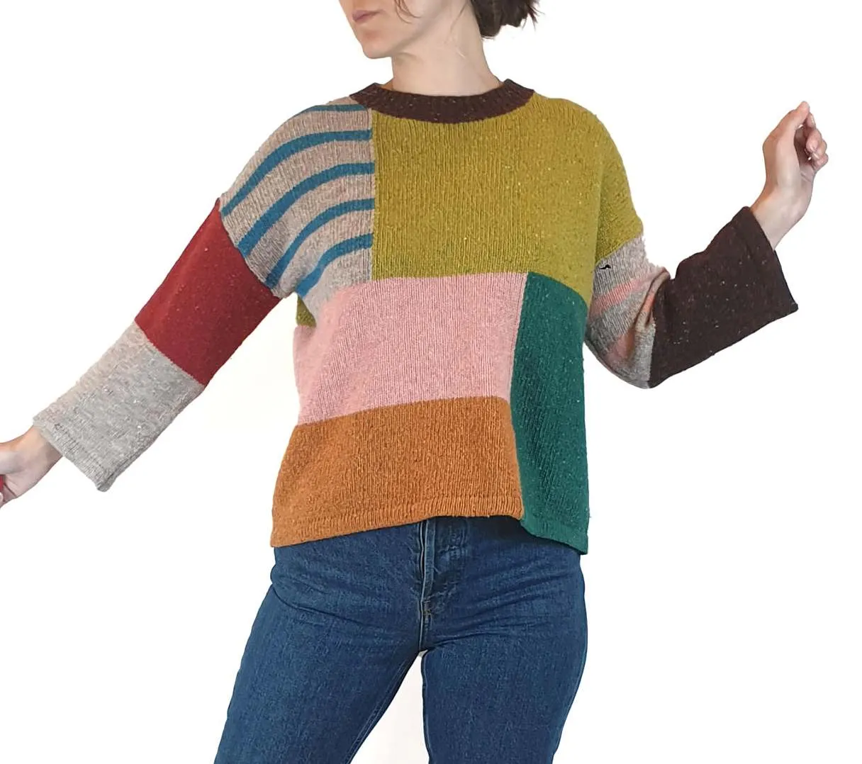 Gorman colourful wool mix knit jumper size XS