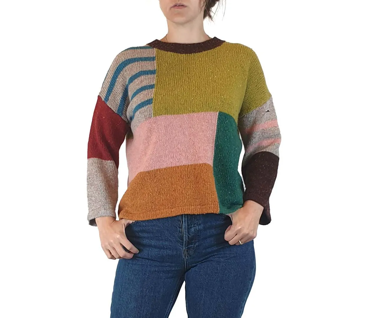 Gorman colourful wool mix knit jumper size XS