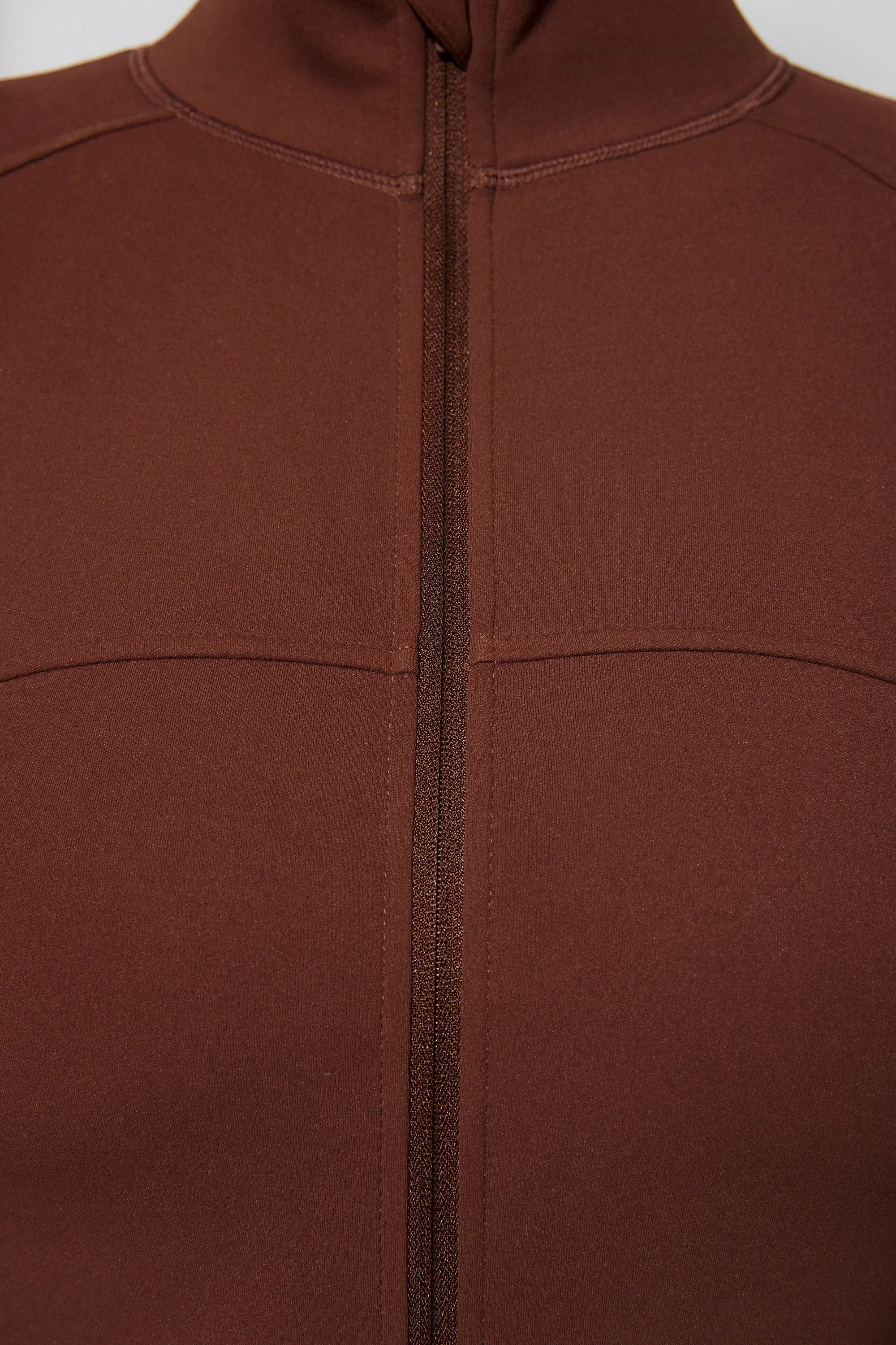 Growing - Long Sleeve Zip Up Jacket in Chocolate