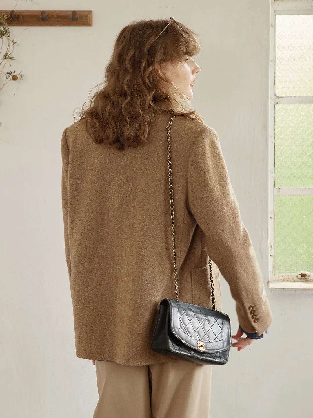 Hadley Camel 100% Wool Blazer