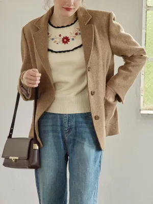 Hadley Camel 100% Wool Blazer