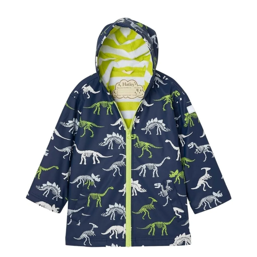 Hatley Dino Fossils Colour Changing Splash Jacket