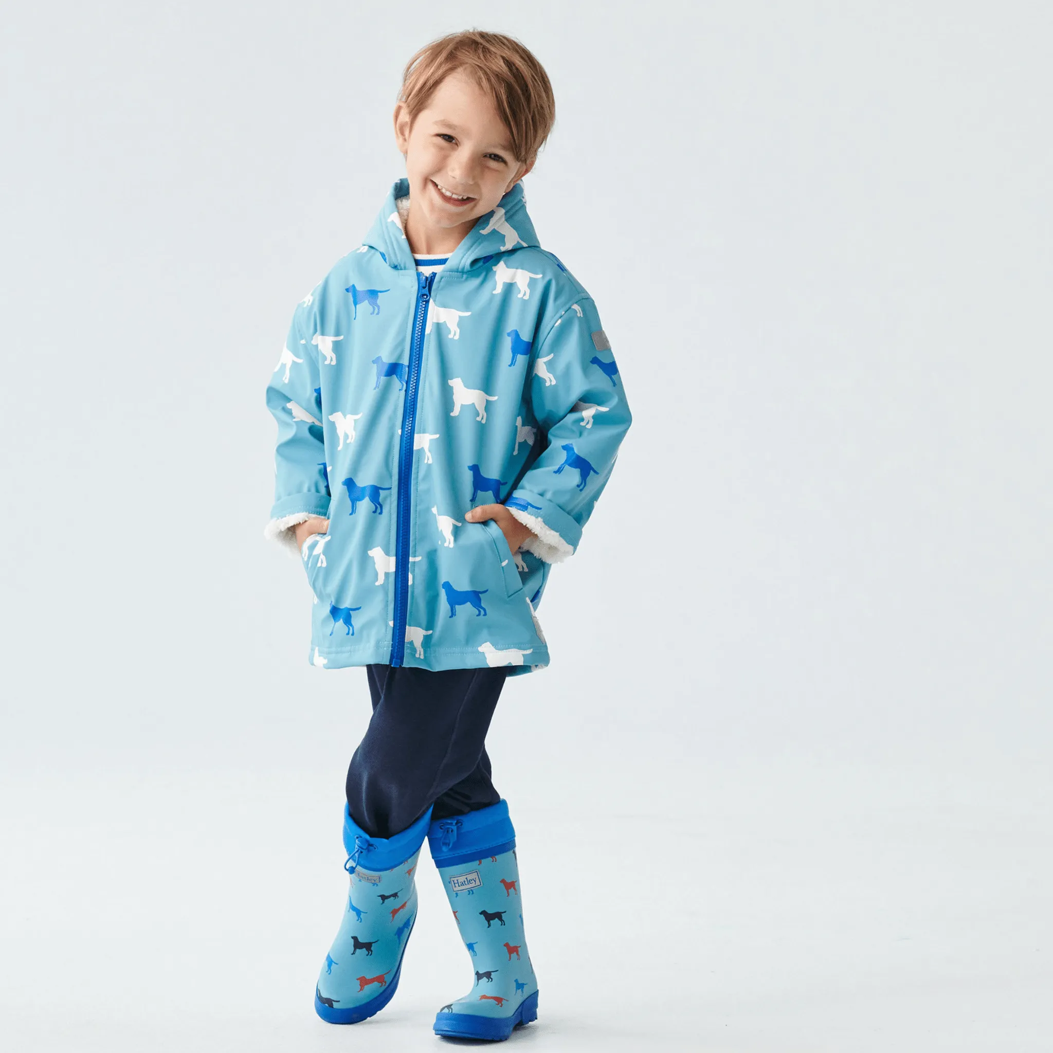Hatley Friendly Labs Sherpa Lined Colour Changing Splash Jacket