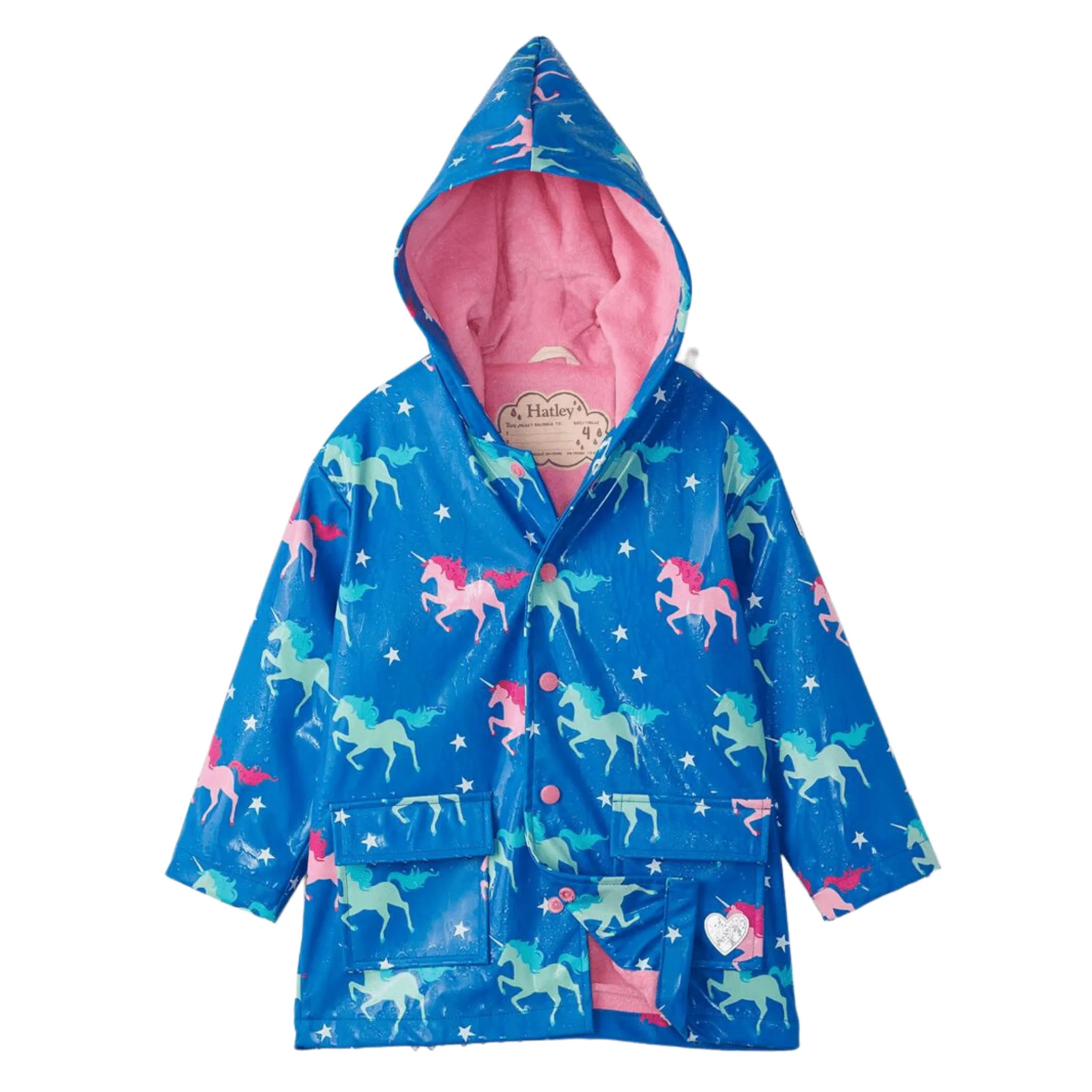 Hatley Twinkle Unicorns Colour Changing Raincoat