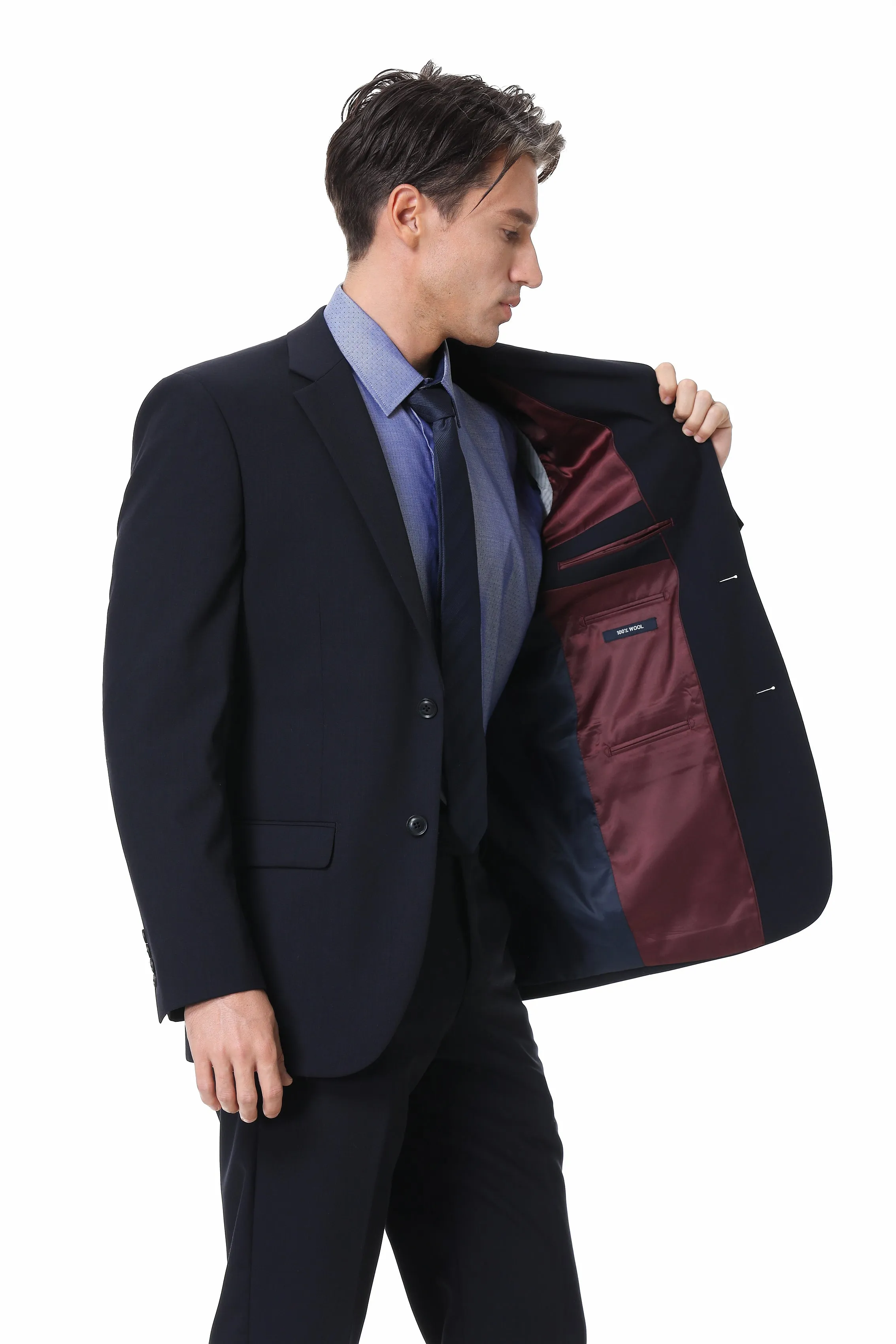 Hechter Paris Suit Separate Navy Heather Jacket