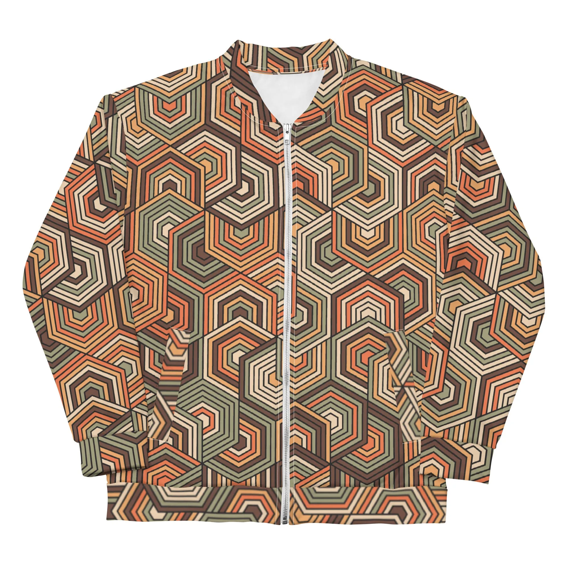 Hexagonal Retro Pattern - Sustainably Made Jacket