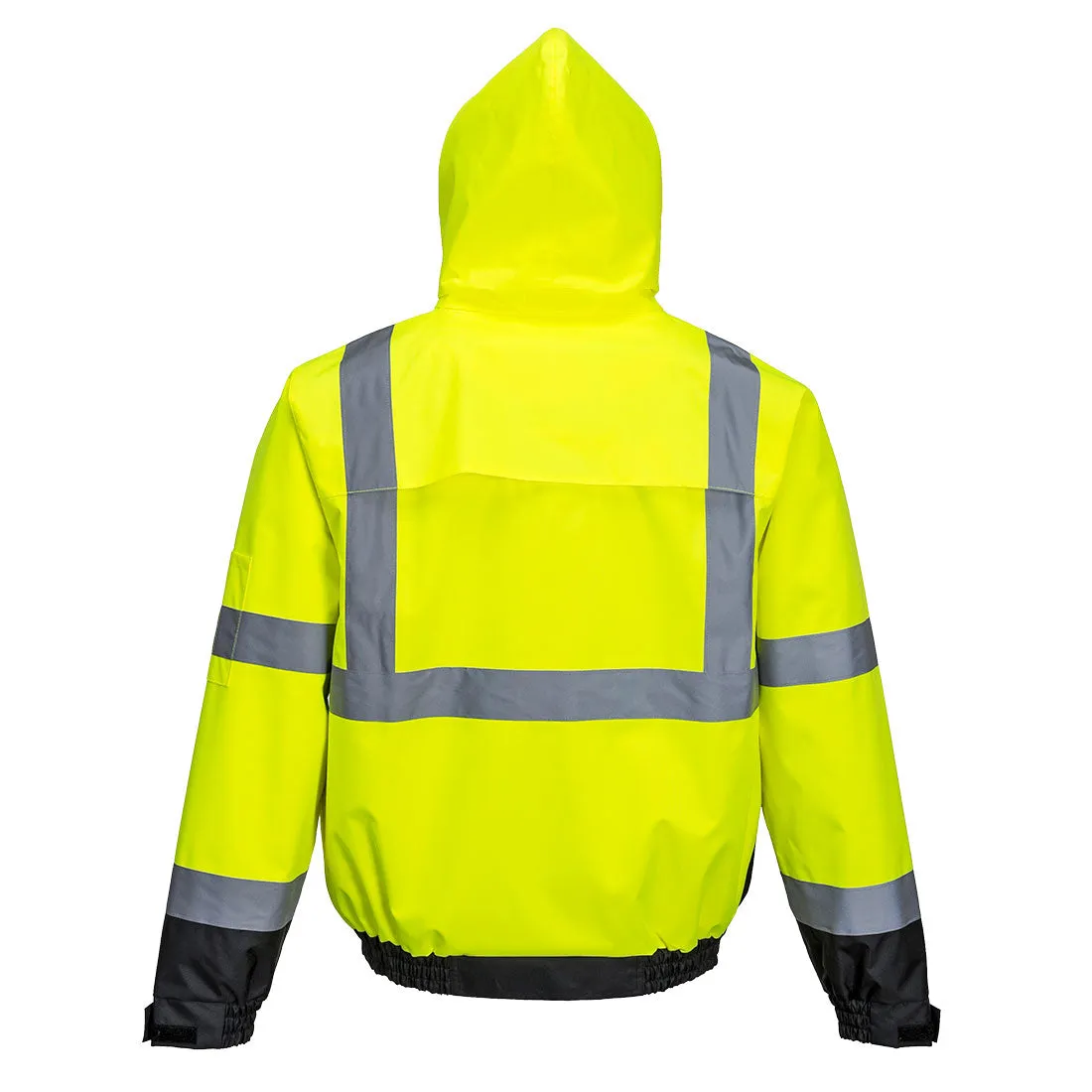 Hi-Vis Premium 2-in-1 Bomber Jacket - Waterproof, Reflective, ANSI Class 3 for Safety in Low-Light Conditions - US364