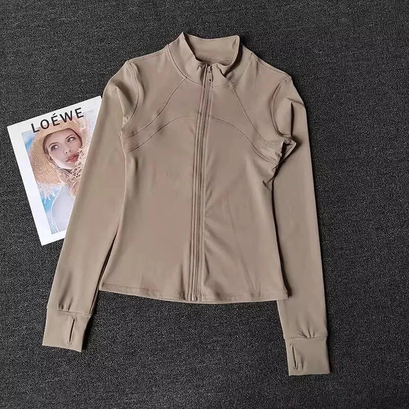 High-End Women's Yoga Suit with Standing Workout  Sweatshirt