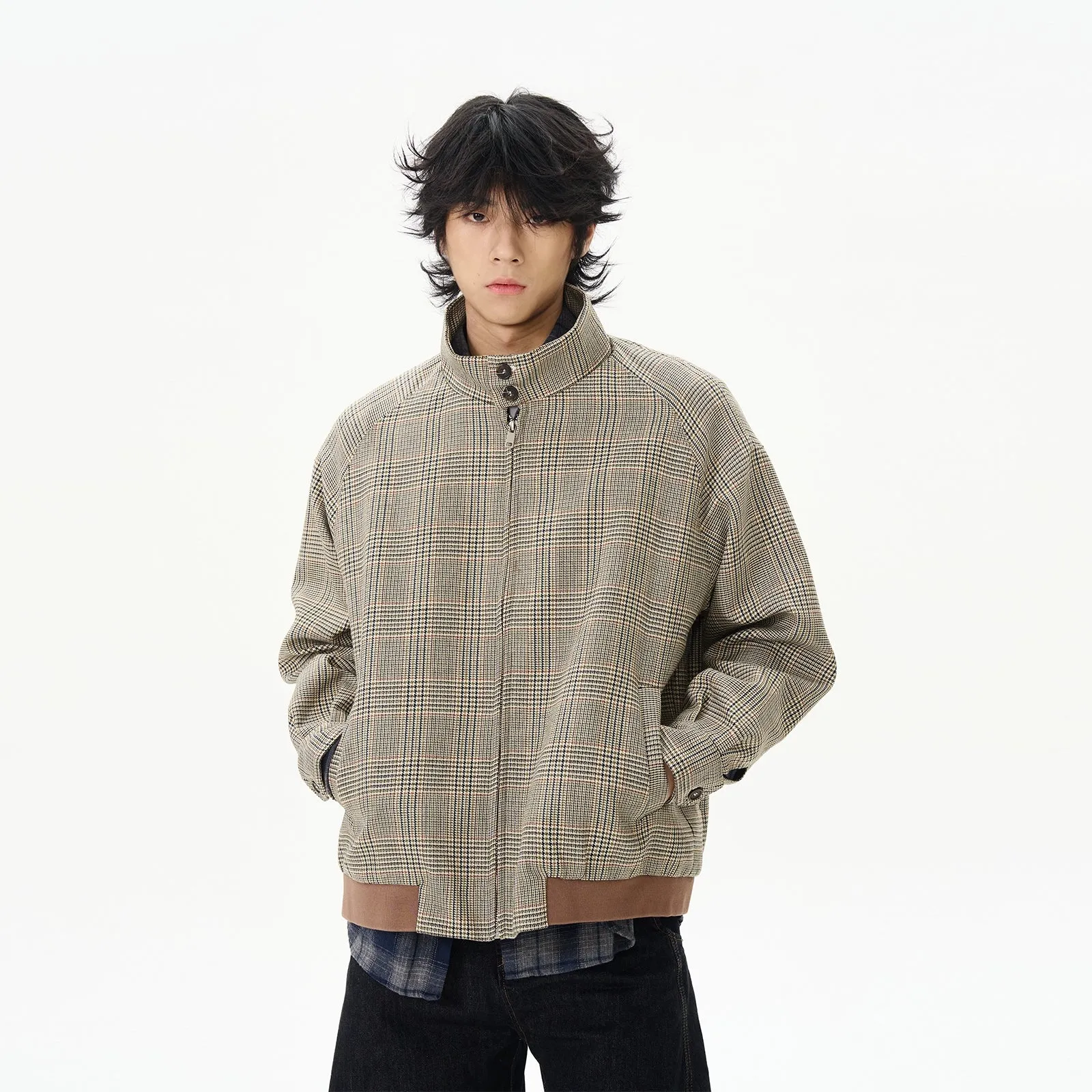 Houndstooth Harrington Jacket