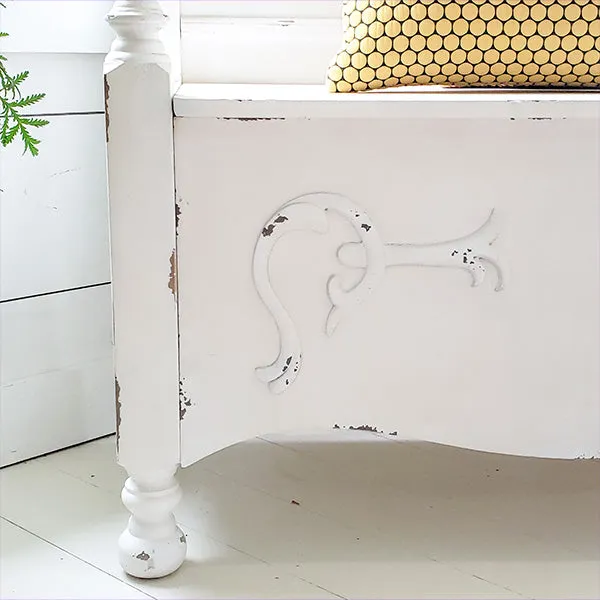 HUGE Ornate Scalloped Storage Bench