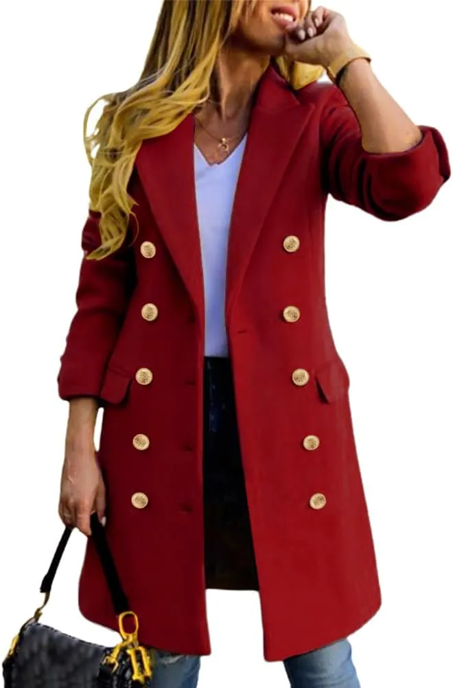 IDEALSANXUN Womens Fall Winter Wool Coats