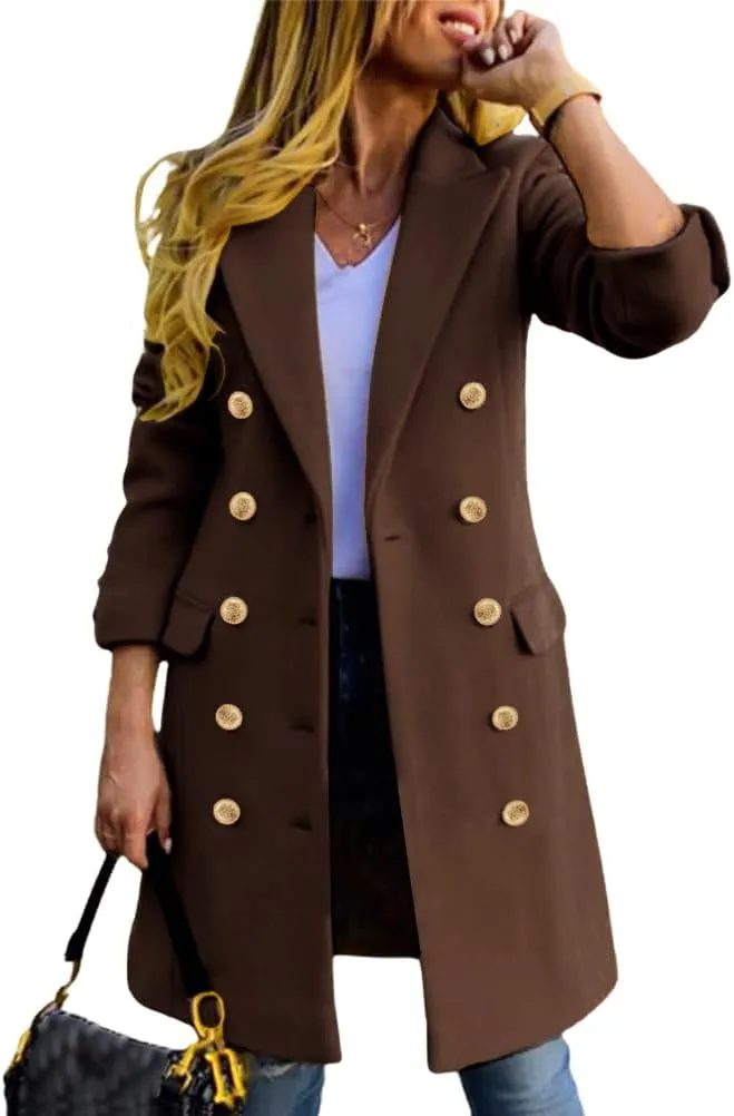 IDEALSANXUN Womens Fall Winter Wool Coats