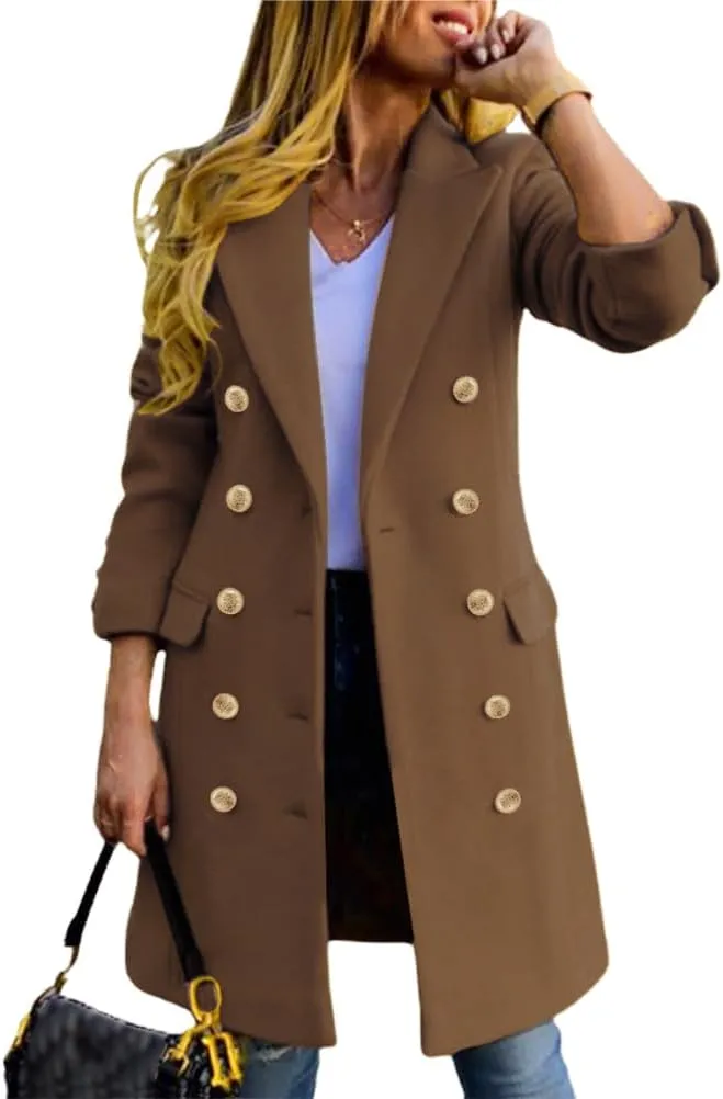 IDEALSANXUN Womens Fall Winter Wool Coats