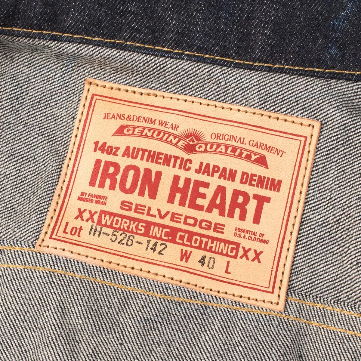 IH-526J-142 - 14oz Selvedge Denim Modified Type III Jacket - Indigo