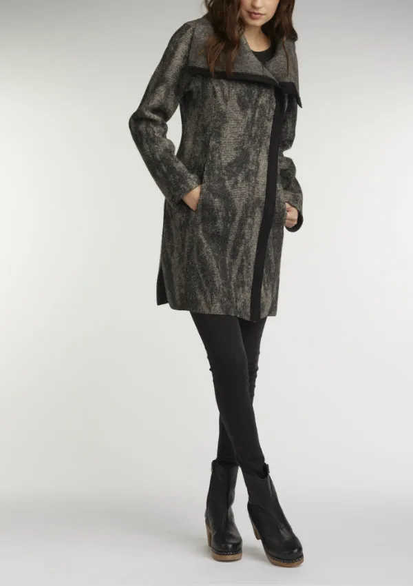 Indigenous Boiled Wool Side Zip Jacket Final Sale