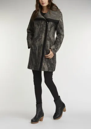 Indigenous Boiled Wool Side Zip Jacket Final Sale
