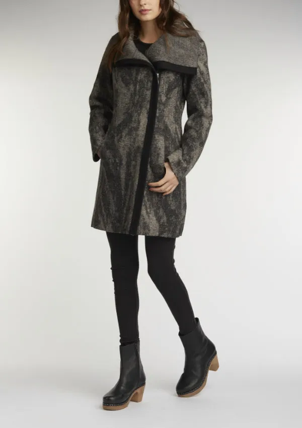 Indigenous Boiled Wool Side Zip Jacket Final Sale