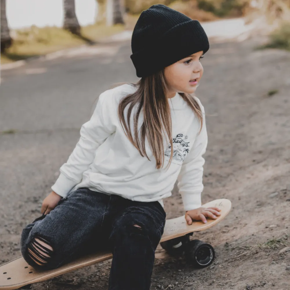 Infant Crew Neck | Knuckleheads No Bad Days Off White Crew Neck