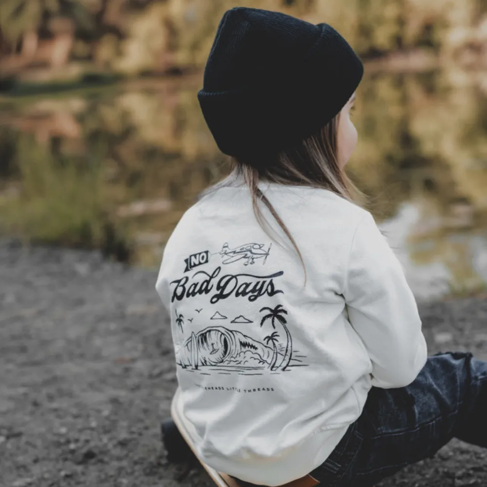 Infant Crew Neck | Knuckleheads No Bad Days Off White Crew Neck