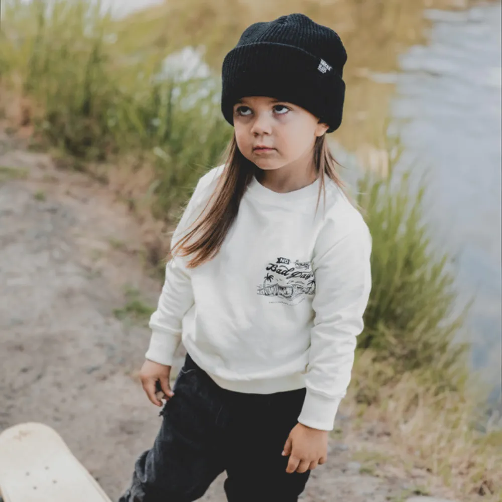 Infant Crew Neck | Knuckleheads No Bad Days Off White Crew Neck