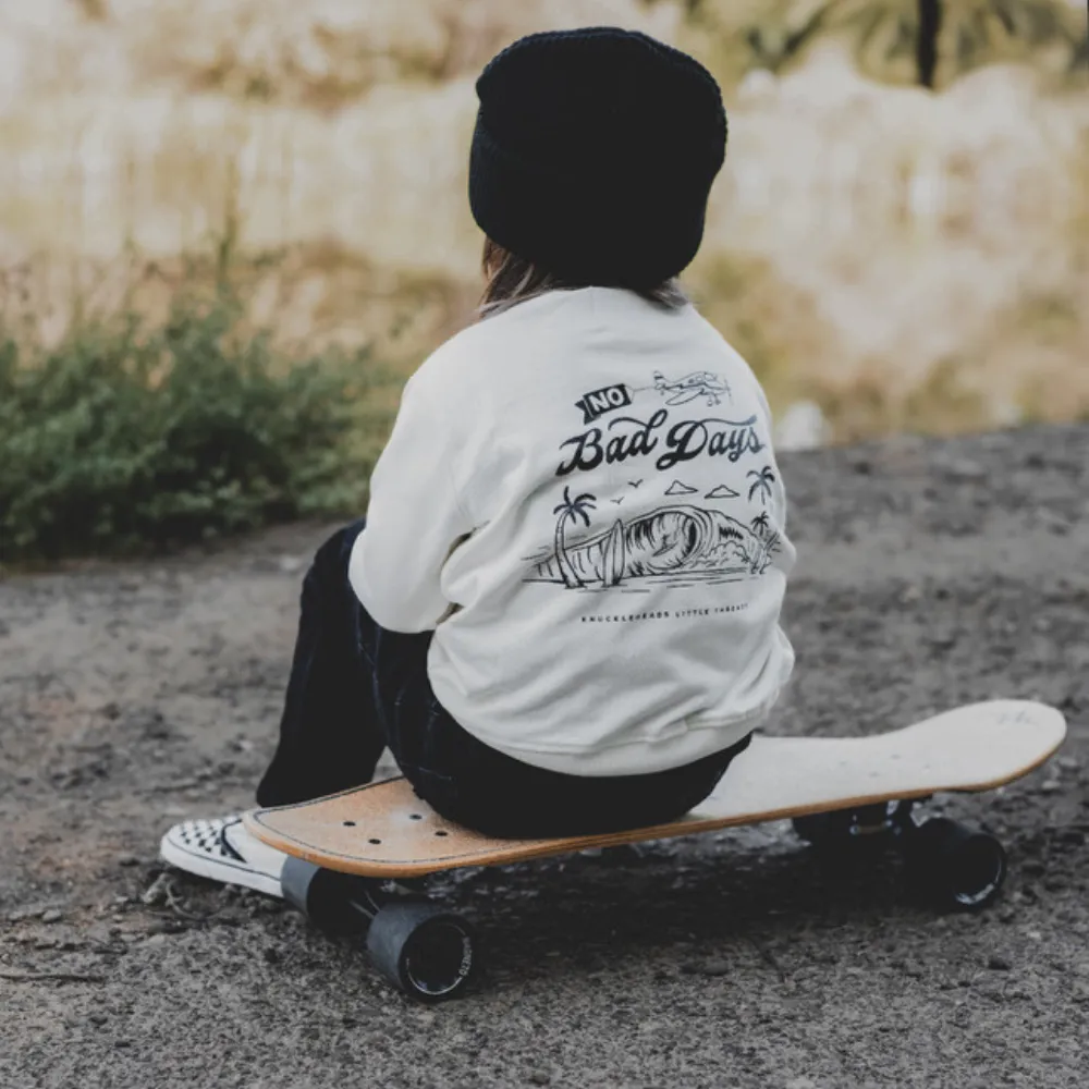 Infant Crew Neck | Knuckleheads No Bad Days Off White Crew Neck