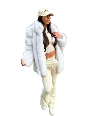 Isla™ | Natural White Long Collar Coat