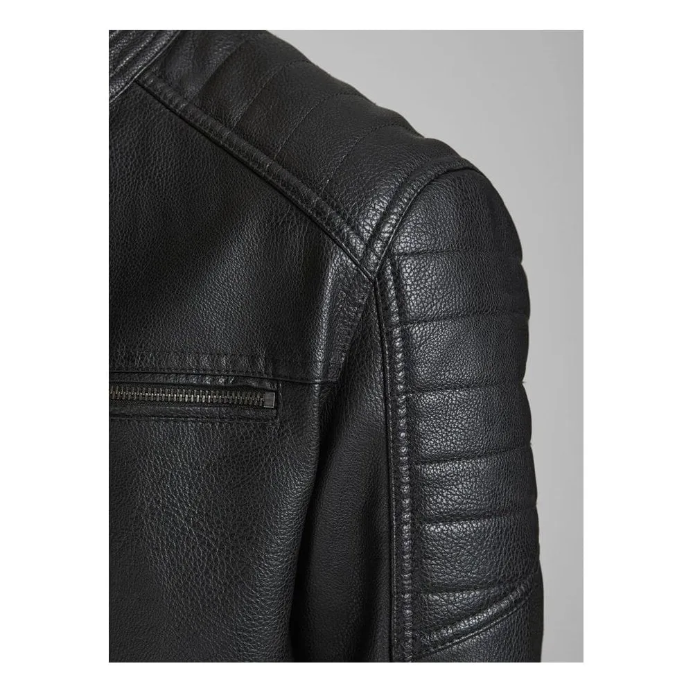 Jack & Jones Rocky Jacket Faux Leather Black