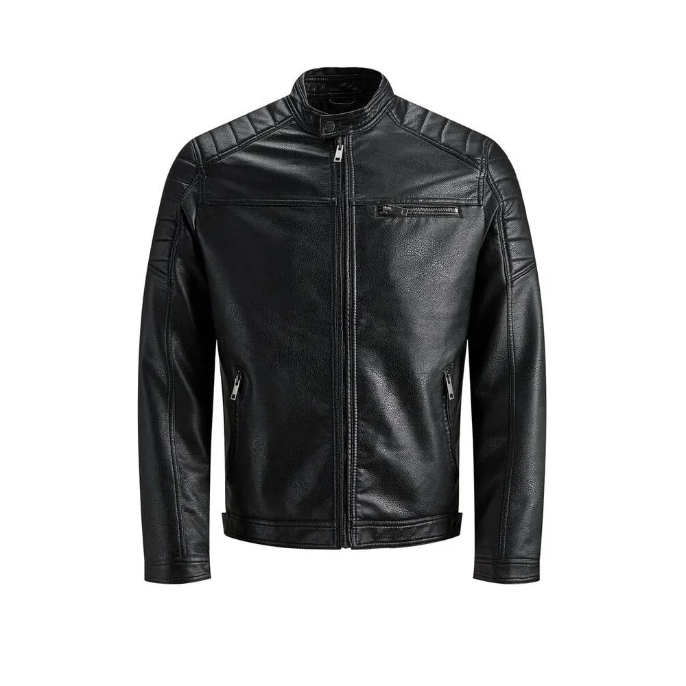 Jack & Jones Rocky Jacket Faux Leather Black