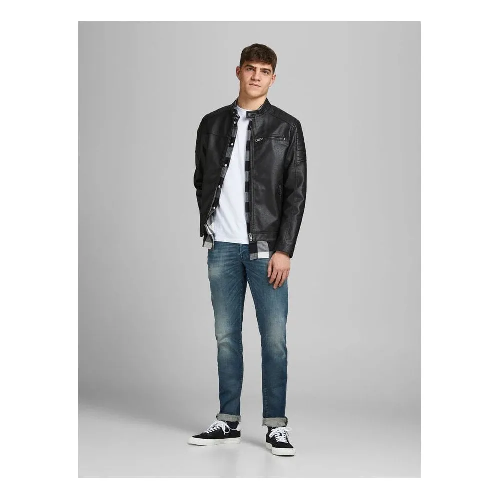 Jack & Jones Rocky Jacket Faux Leather Black