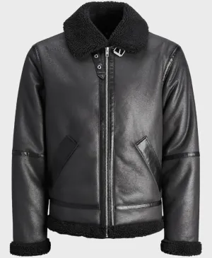 Jack Jones Cole Aviator Jacket Black