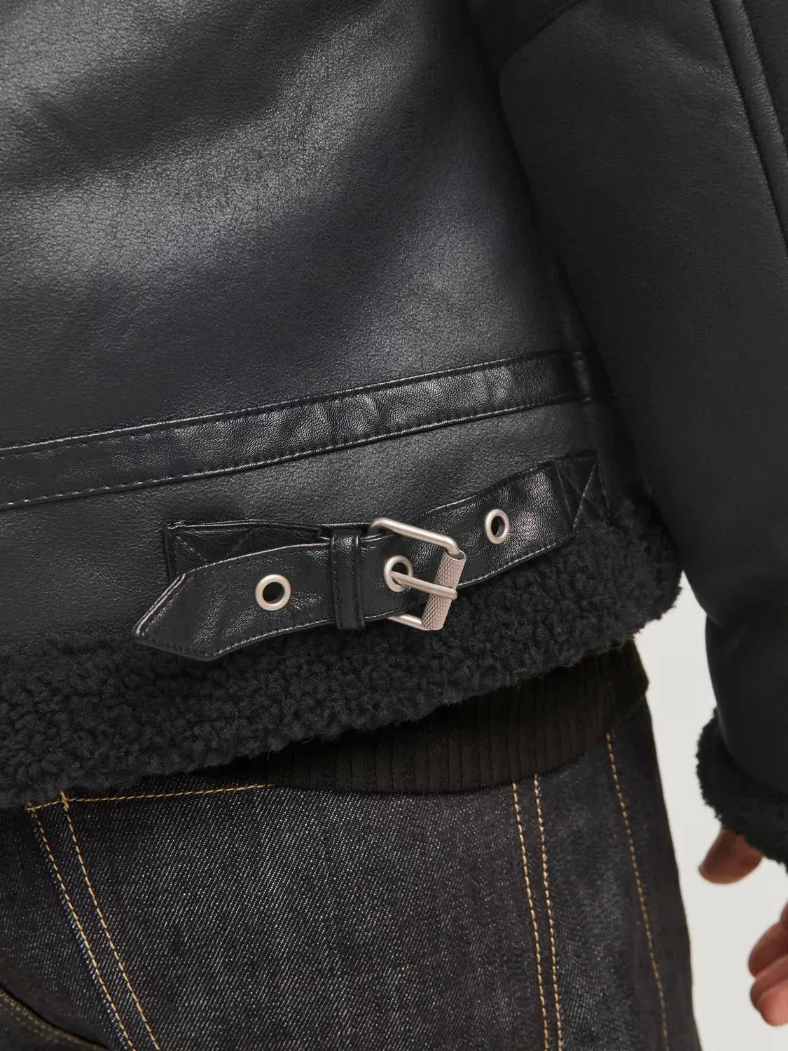 Jack Jones Cole Aviator Jacket Black