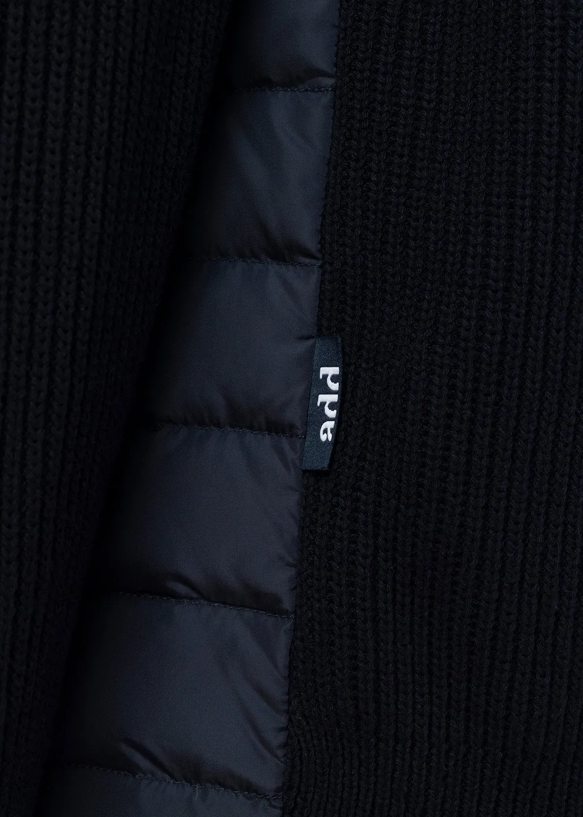 JACKET WITH KNITTED SLEEVES