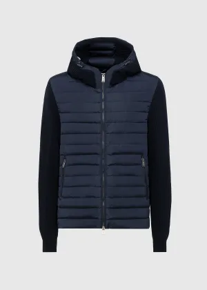 JACKET WITH KNITTED SLEEVES