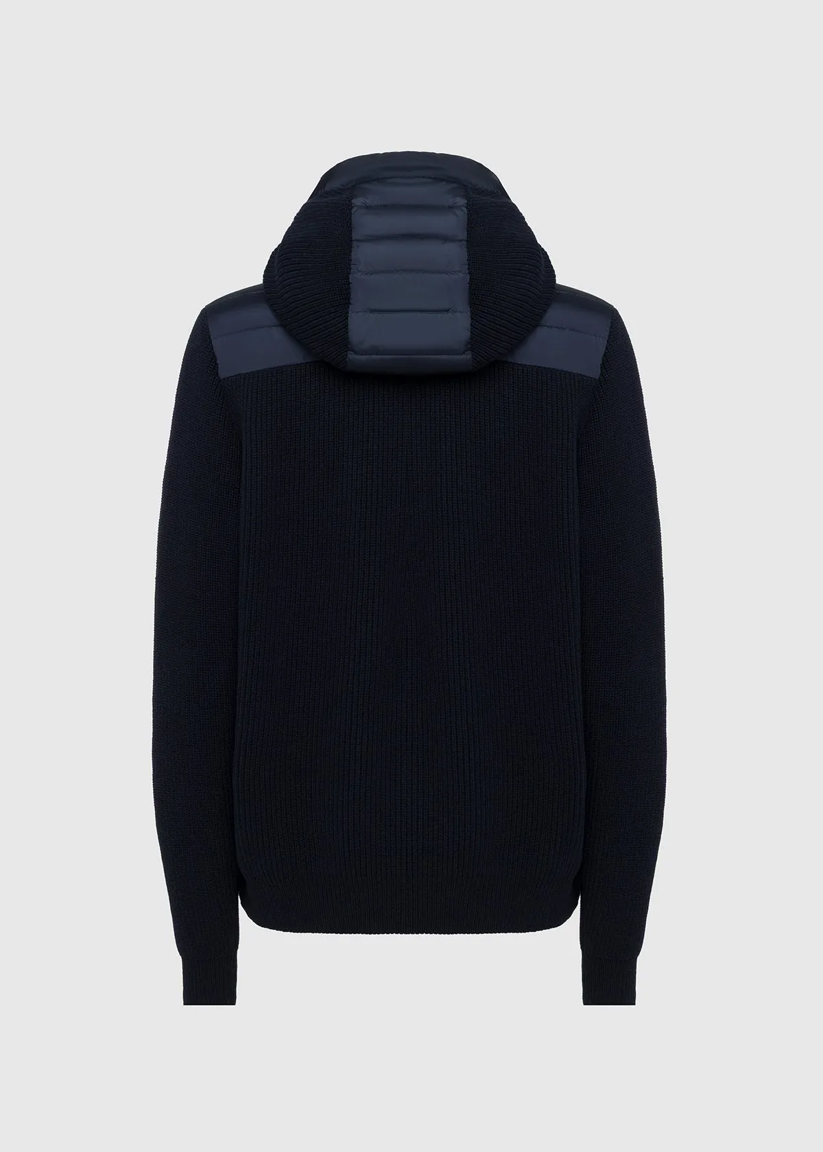 JACKET WITH KNITTED SLEEVES