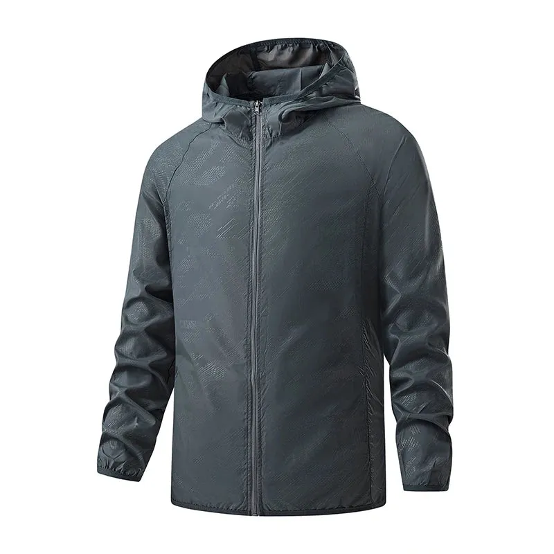 JNLN Men Women Hiking Jacket Waterproof Sun Protection Windbreaker Unisex Camping Climbing Outdoor Rain Coat Portable Clothes