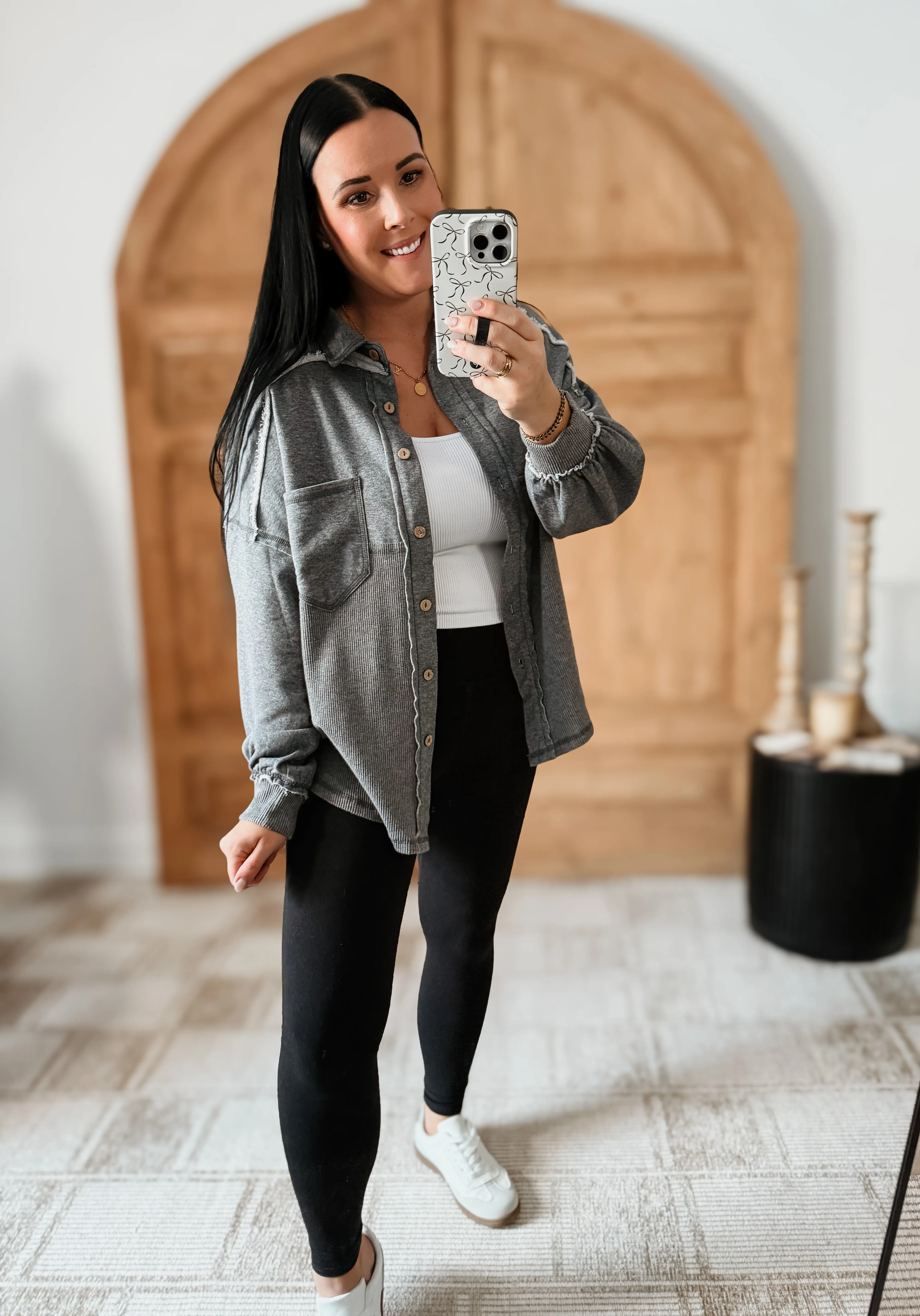 JUDY WASHED THERMAL SHACKET