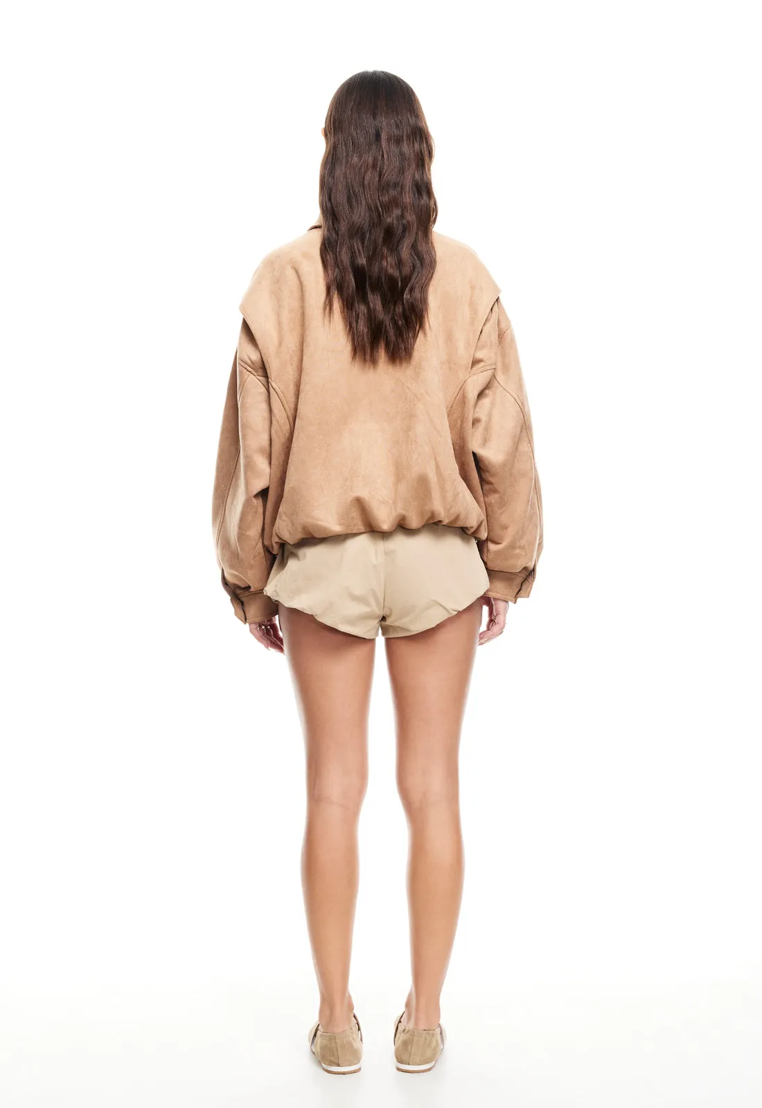 KENNY BOMBER - CHOCOLATE SUEDE