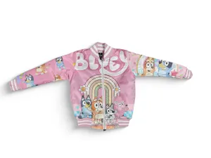 Kids pink bluey Bomber