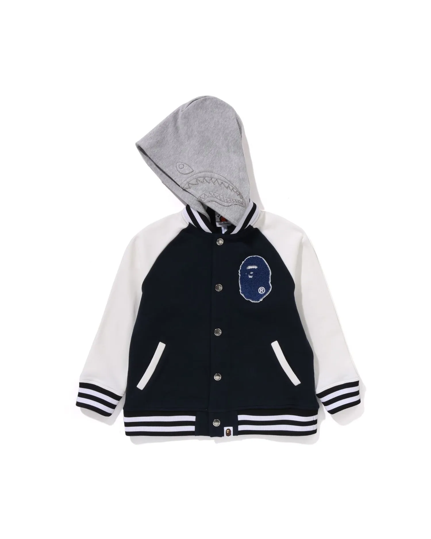 Kids Shark Hoodie Sweat Varsity Jacket