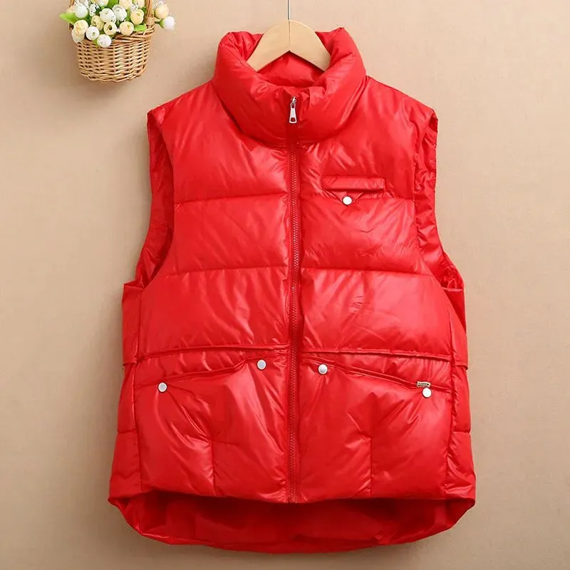 Korean Sleeveless Down Vest: Autumn/Winter Warmth