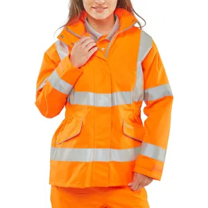 Ladies Hi-vis Executive Jacket - Orange