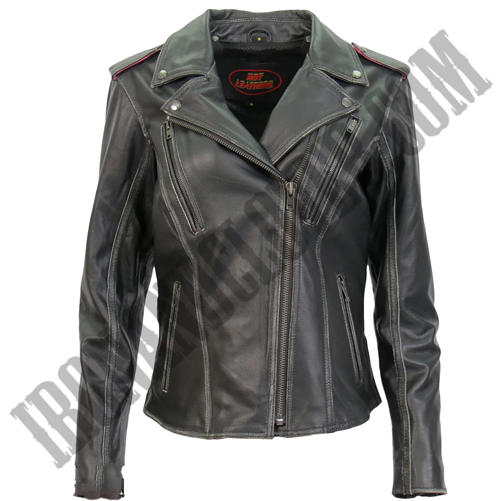 Leather Jacket with Removable Fleece Liner