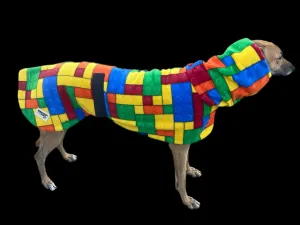 Lego inspired bright Greyhound Deluxe coat rug snuggly polar fleece washable