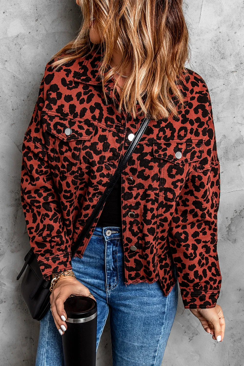 Leopard Cropped Jacket