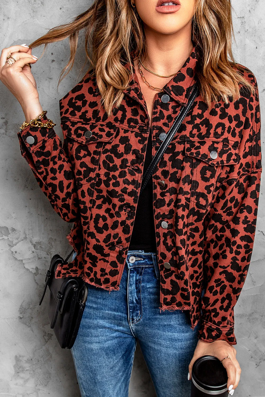 Leopard Cropped Jacket